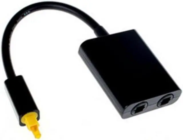 Alt view image 3 of 3 - Digital SPDIF Optical Audio Splitter 2 Way Toslink Splitter Adapter 1 Input 2 Output SPDIF Optical Cable Splitter Hub