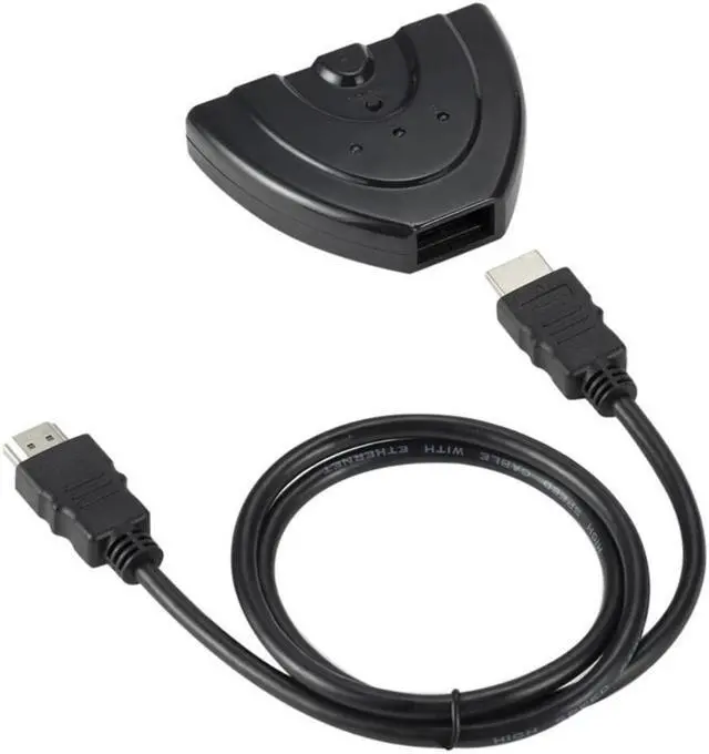 Alt view image 2 of 3 - 3 Ports HDMI Switcher Adapter Cable 1080P HDMI Splitter HUB HDMI Switcher 3 In 1 Out Switch Hub for HDTV Computer PC