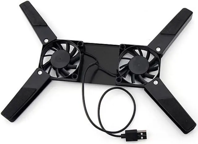 Main image of Laptop Cooler Pad Stand Base Cooling Foldable Dual Fan USB Portable Convenient Notebook Cooler Notebook Computer Accessories