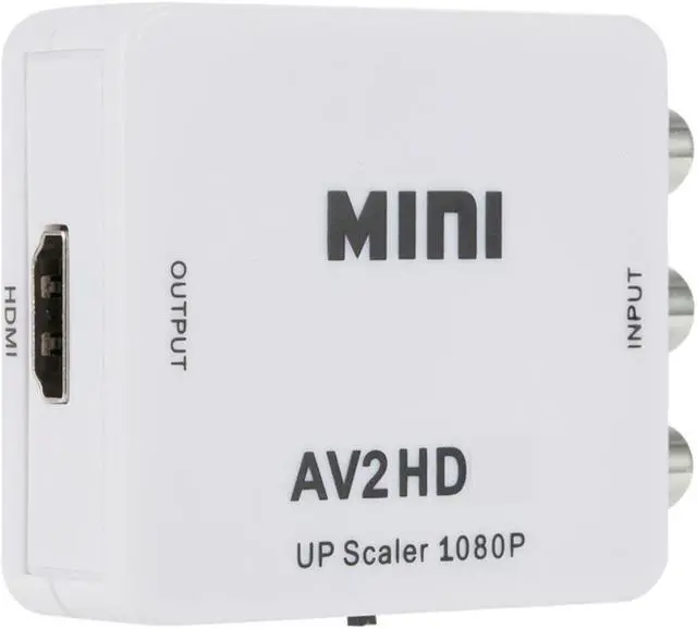 Alt view image 3 of 3 - AV/RCA CVBS To HDMI-compatibe Adapter 1080P Video Converter MINI AV2HDMI-compatible Adapter Converter Box for HDTV Projector