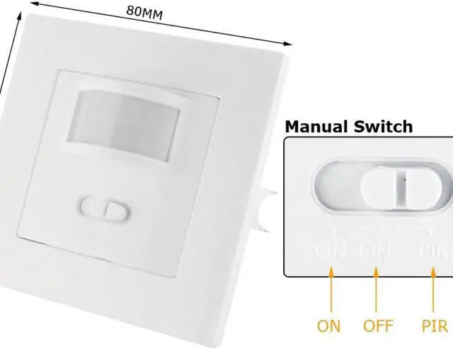 Alt view image 2 of 3 - AC 110V-220V Smart PIR Motion Sensor Switch Security Light Control IR Infrared Movement Induction Detector ON/OFF/PIR Switch