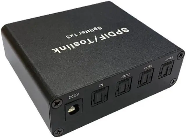 Alt view image 2 of 3 - Digital Optical Audio Switcher Splitter Extender 1x3 Optical Splitter Adapter 1 In To 3 Out with Power Adapter