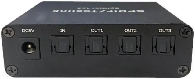 Alt view image 3 of 3 - Digital Optical Audio Switcher Splitter Extender 1x3 Optical Splitter Adapter 1 In To 3 Out with Power Adapter
