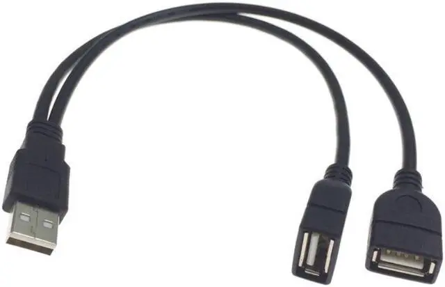Alt view image 2 of 3 - USB 2.0 A Male To Dual USB Female Data Hub USB Splitter Cable USB Charging Power Adapter Cable Extension for Laptop