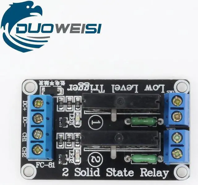 Main image of XD-69 2 channel 5v low level solid state relay module With solid state relay fuse 250V2A