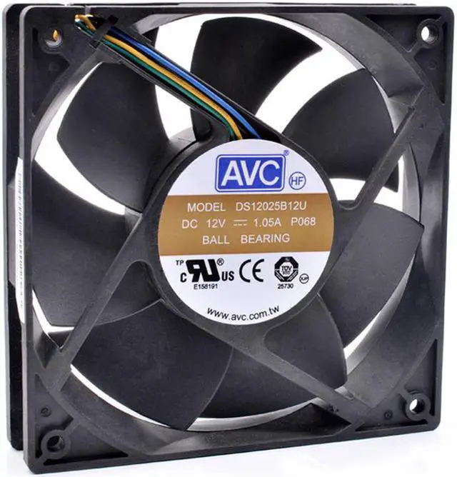 Main image of DS12025B12U 12cm 12025 120x120x25mm 12V 1.05A 4 lines 4pin pwm server chassis cooling fan