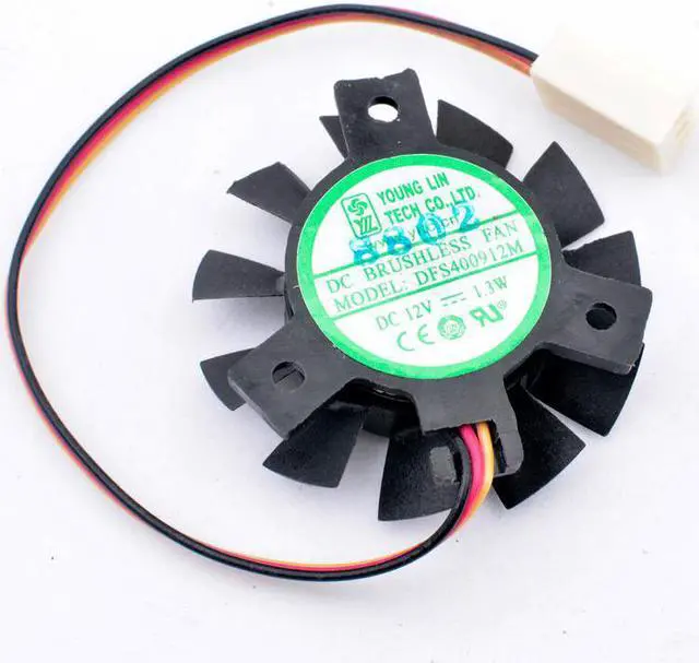Main image of DFS400912M 12V 1.3W Diameter 37mm hole pitch 25x25x25mm 3 wires 3pin cooling fan for soft router heat sink