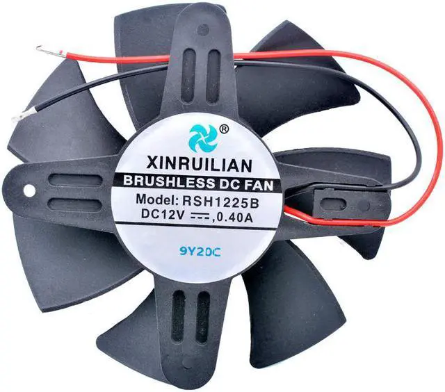 Main image of RSH1225B diameter 115mm hole pitch 94mm 67mm DC12V 0.40A 2 wires, double ball bearing, large air volume cooling fan