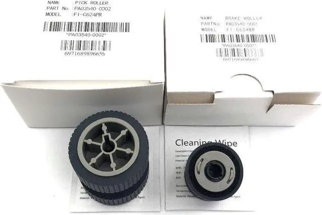 Main image of 1SET PA03540-0001 PA03540-0002 Brake and Pick Roller for Fujitsu 6130 Fi-6130 Fi-6130Z Fi-6230 Fi-6140 Fi-6240 Fi-6125 Fi-6225