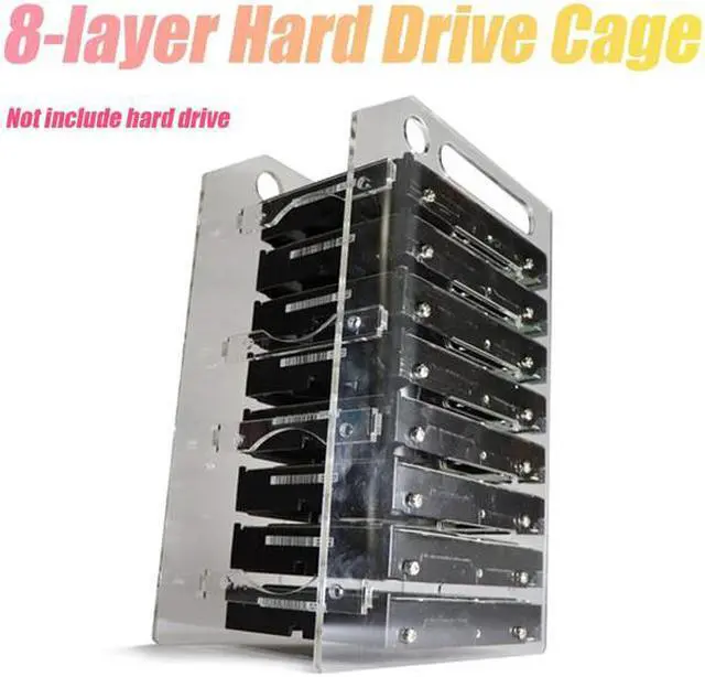 Main image of 3.5 Inch HDD Hard Drive Cage 8X3.5 Inch HDD Cage Rack DIY Hard Disk Case for BTC Mining Computer Storage Expansion