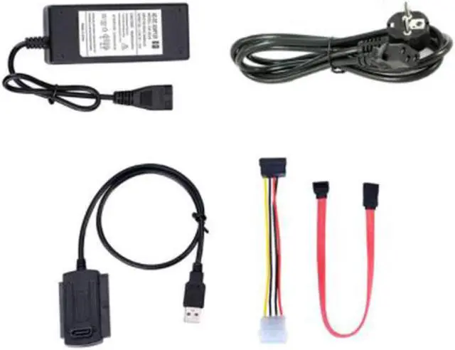 Main image of SATA PATA IDE Drive to USB 2.0 Converter Cable for Hard Drive Disk HDD 2.5 Inch 3.5 Inch with AC Power Adapter,EU Plug