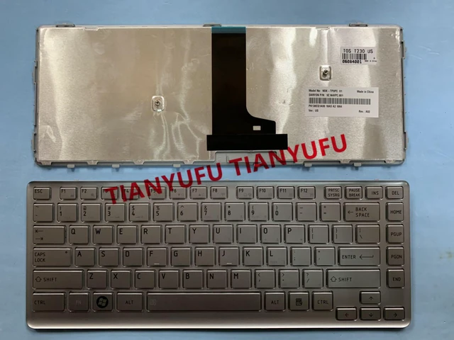 Main image of FOR Toshiba Satellite Pro T230 T230D T235 Series P/N:NSK-TP0PC 9Z.N4XPC.001 PK130CQ1A00.10AS Keybaord US Silver Laptop Keybaord