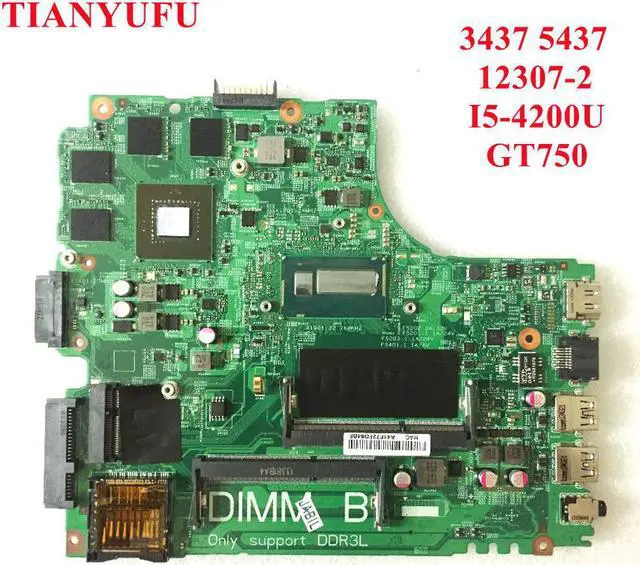 Main image of For Dell Inspiron 3437 5437 Laptop Motherboard DOE40-HSW GDDR5 12307-2 Motherboard I5-4200U Cpu GT750M Motherboard tested 100%