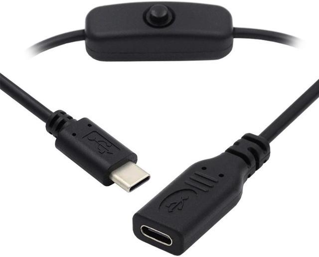 USB-A to USB-C Data Power Cable with ON/OFF Switch