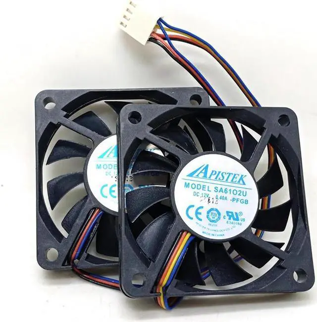Main image of 2pcs/pair For APISTEK 6cm 6010 SA6102U Ultra-thin Display Card PWM Temperature Controlled Heat Dissipation cooling Fan
