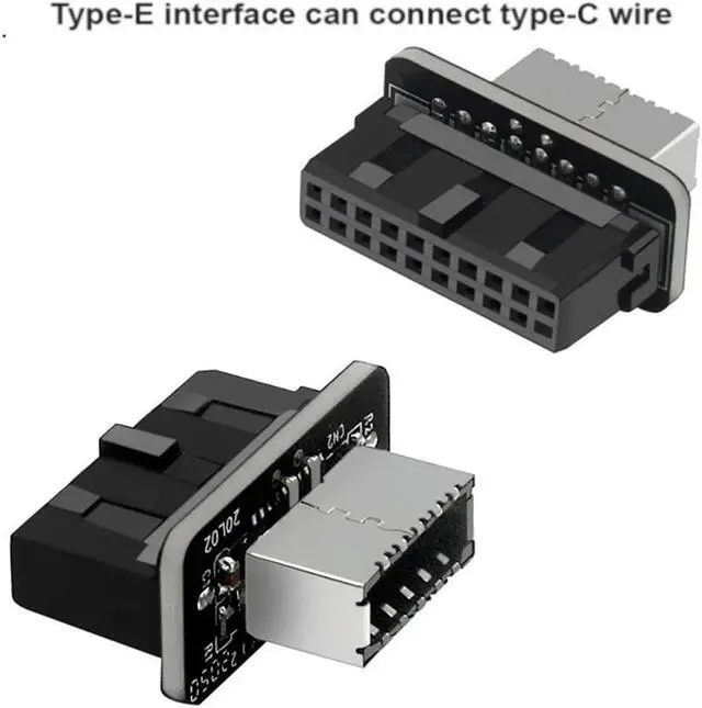 Main image of FOR 2PCS/Lot USB3.0 19PIN/20PIN To Type-E 90 Degree Adapter Chassis Front Type E 10Gbps Plug-In Port for Computer Motherboard
