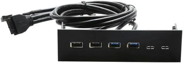 Alt view image 2 of 2 - FOR 5.25 inch computer front panel with 2 USB3.0 2 USB2.0 function bay computer