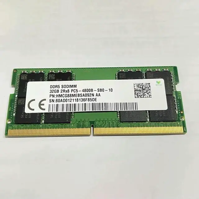 Alt view image 2 of 2 - FOR HMCG88MEBSA092N 32G 32GB 2RX8 PC5-4800B-SB0 DDR5 4800 Notebook Memory