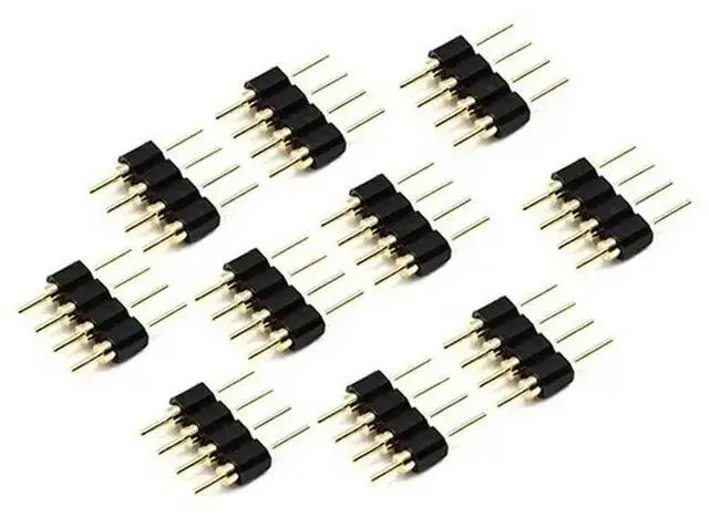 Main image of For 50Pcs 4 Pin Rgb Led Strip Male Plug Adapter Connector for 3528 5050 Strip Light