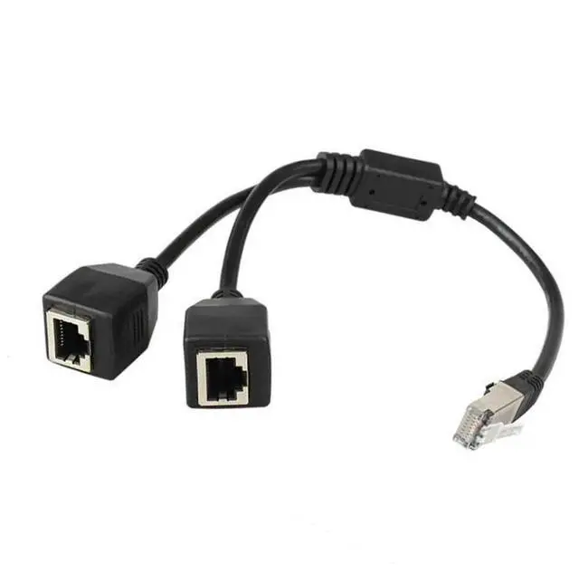 Main image of For RJ45 Ethernet Splitter Cable,1 Male to 2 Female Ethernet Connector Cable Suitable Cat5, Cat6 LAN Ethernet Socket Adapter