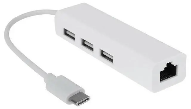 Main image of For USB-C USB 3.1 Type C To USB RJ45 Ethernet Lan Adapter Hub Cable for book PC