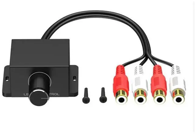 Main image of For Car Audio Amplifier Bass Level Remote Volume Control Knob 2RCA Male and Female Input and Output Car Volume Regulator