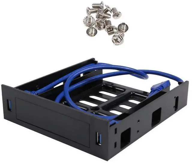 Main image of For 2 X USB 3.0 Front Panel with 3.5Inch Device/HDD or 2.5Inch SSD/HDD to 5.25 Floppy to Optical Drive Bay Tray Bracket