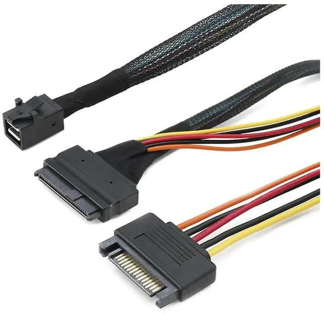 Main image of For Built-in 12G Mini SAS HD to U.2 36P SFF-8643 to SAS U.2 SFF-8639 Cable with 15Pin SATA Power Supply,Suitable for U.2 SSD