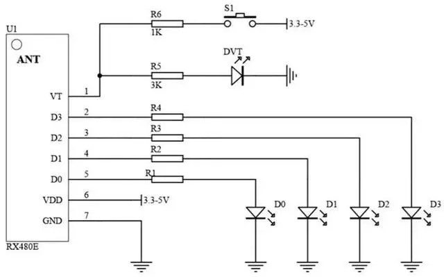 Main image of FOR RX480E-4WQB 433Mhz RF Module 3 Sets 4 Channel Output Link Kit for Remote Control