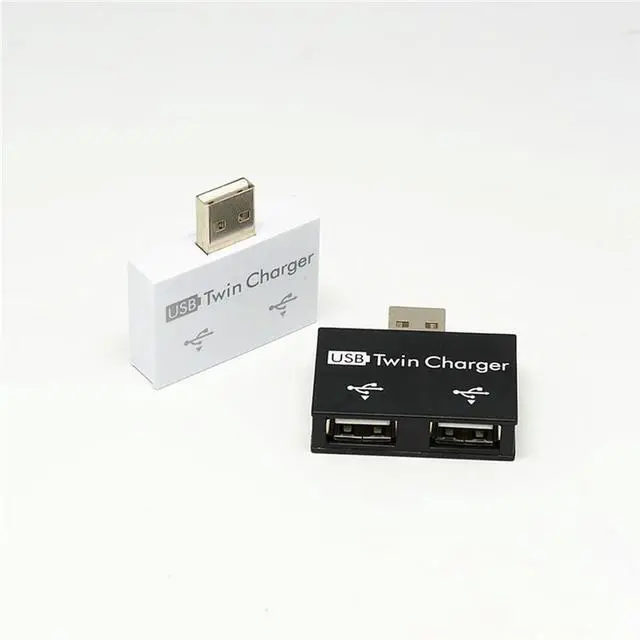 Main image of FOR Portable Mini USB Hub To 2 Port Charger Hub Adapter USB Splitter Dual USB Charging Extender for Phone Computer Black