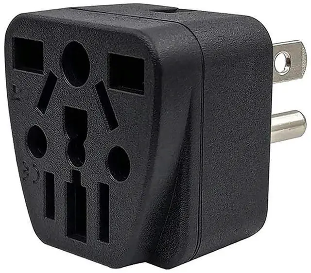 Main image of FOR US Travel Plug Adapter EU/UK/AU/In/CN/JP/Asia/Italy/Brazil to USA (Type B), 3 Prong USA Plug, Charger Converter Black