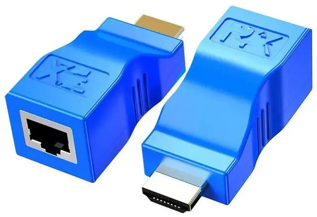 Main image of FOR 2Pack HDMI Extender,HDMI to RJ45 Converter Repeater over Cat 5E / 6 1080P Up to 30M Extender for HDTV PS//4 STB 4K 2K
