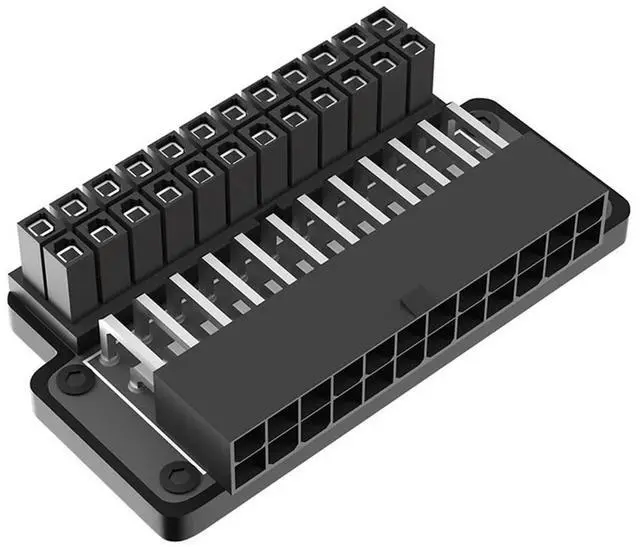 Main image of FOR ATX 24Pin Female To 24Pin Male 90 Degree Power Plug Adapter Mainboard Motherboard For Desktops Power Supply