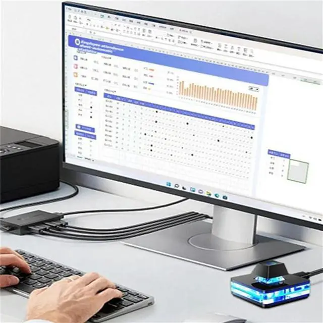 Main image of FOR Computer Desktop Switch Blue LED Computer Motherboard External Start Power Button Extension Cord Computer Switch On/Off