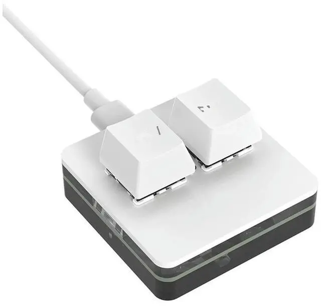 Main image of FOR Custom Mini Keyboard 2 Key RGB ro U Keypad Programmable Mechanical Keyboard For Gaming Working, White Type B