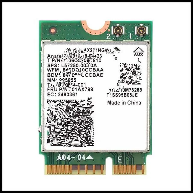 Main image of FOR WiFi 6 AX201 5.0 Dual Band 2.4G/5G NGFF Button Wifi Network Card AX201NGW 2.4Ghz / 5Ghz 802.11Ac/ Ax
