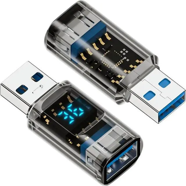 Main image of FOR 2Pack USB to USB3.2 Adapter with LED Display,10Gbps USB3.2 Converter Type A Male/Female Expander for Laptops,Keyboards