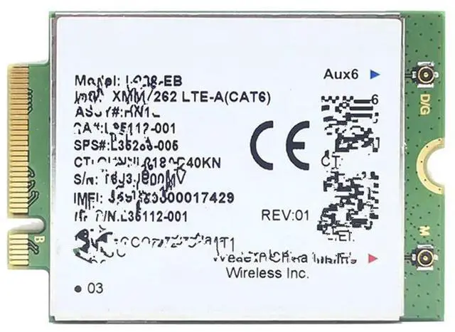 Main image of FOR L830-EB WIFI Card 4G L830 L35286-005 7262 Module Cat6 300Mbps for 640 650 G5 840 846 850 G6 X360 830