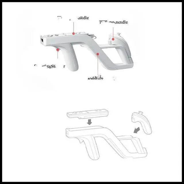 Main image of FOR 2PCS Zapper Game Holder for Wii Remote Right Left Controller Wii Zapper Gaming Accessories