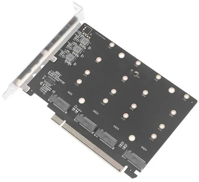 Main image of FOR PCIe 4.0 5.0 X16 to 4-Port NVMe M.2 NGFF SSD Adapter Split Card Multifunction Convenient Portable Adapter
