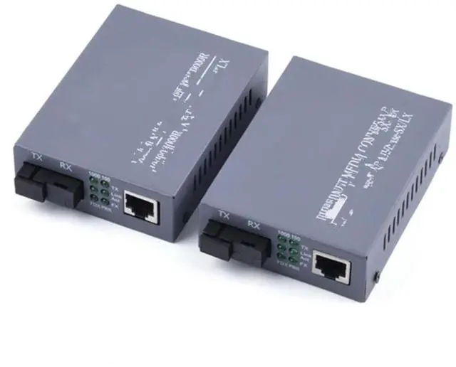 Main image of FOR Gigabit Fiber Optical Media Converter 10/100/1000Mbps Single Mode 3Km UPC/APC SC-Port Fiber Transceiver EU Plug