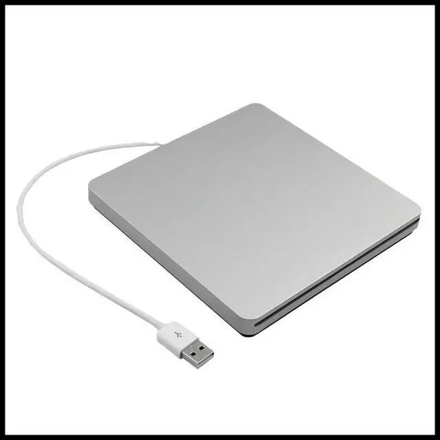 Main image of FOR External DVD Drive USB 2.0 Portable CD DVD +/-RW Drive DVD Burner for Laptop book Pro Air 7/8/10 Silver