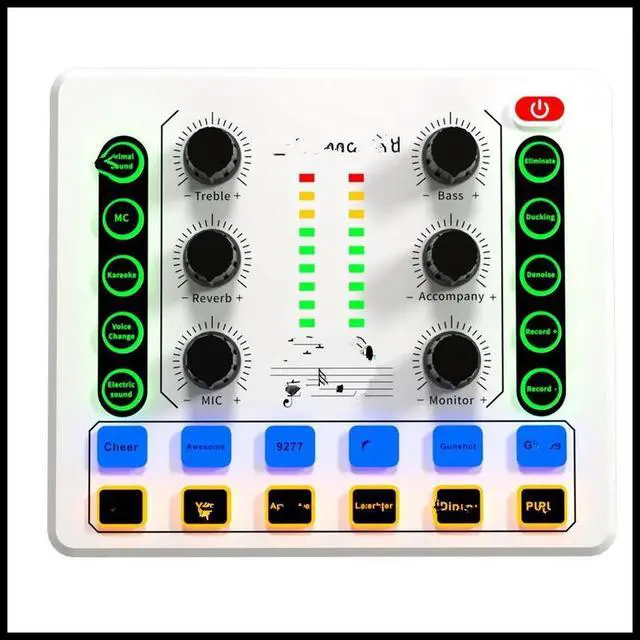 Main image of FOR M8 Live Sound Card Audio Mixer Digital Mixer Noise Reduction Live Streaming Broadcast Podcasting