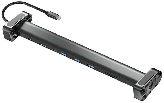 Main image of FOR 10 in 1 USB C Hub Multiport Adapter Portable Dongle 4K PD 100W USB 3.0 Gigabit Ethernet RJ45 Dock Station Laptop Stand