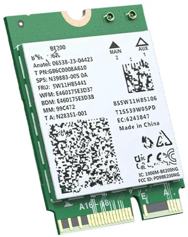 Main image of FOR WiFi 7 BE200 Network Card 5.4 Tri Band 2.4G/5G/6GHz 8774Mbps BE200NGW M.2 Adapter Better Than WiFi6E