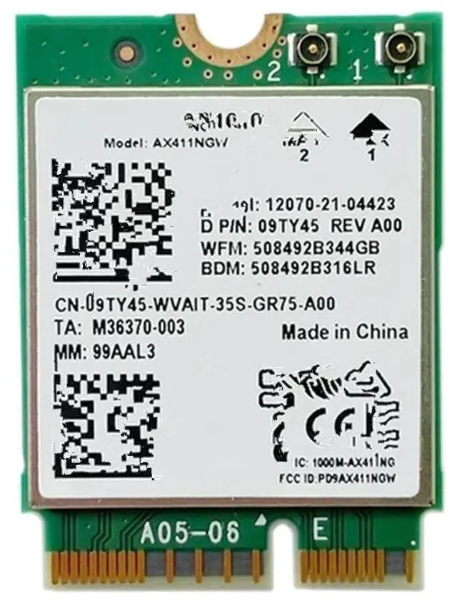 Main image of FOR AX1690I WiFi Card AX411 Wi-Fi 6E Speed 2.4 Gbps 802.11Ax 2.4/5/6GHz 5.3 Module