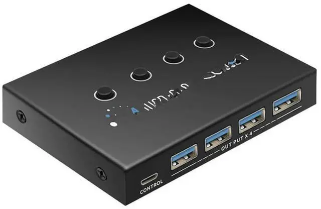 Main image of FOR USB 3.0 Switch KM Selector 4 Computer Laptop PC Host Sharing 4 USB Devices KVM Switcher Box Share Printer Mouse Keyboard