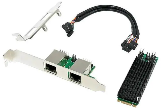 Main image of FOR 2.5G Gigabit Network Card M.2 to Dual RJ45 Port Ethernet NIC M.2 B Key M Key 2500 Mbps RTL8125B Chipset