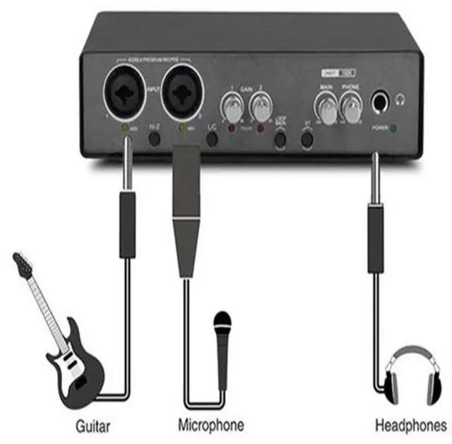 Main image of FOR Audio Interface Sound Card 24-Bit/192KHz AD Converter for Electric Guitar Live Recording Professional Studio Singing