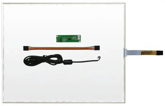 Main image of FOR 19 inch 396*323mm 5 Wire pad For POS Machine Resistive Screen Glass Panel With USB Controller Kit 396mm*323mm